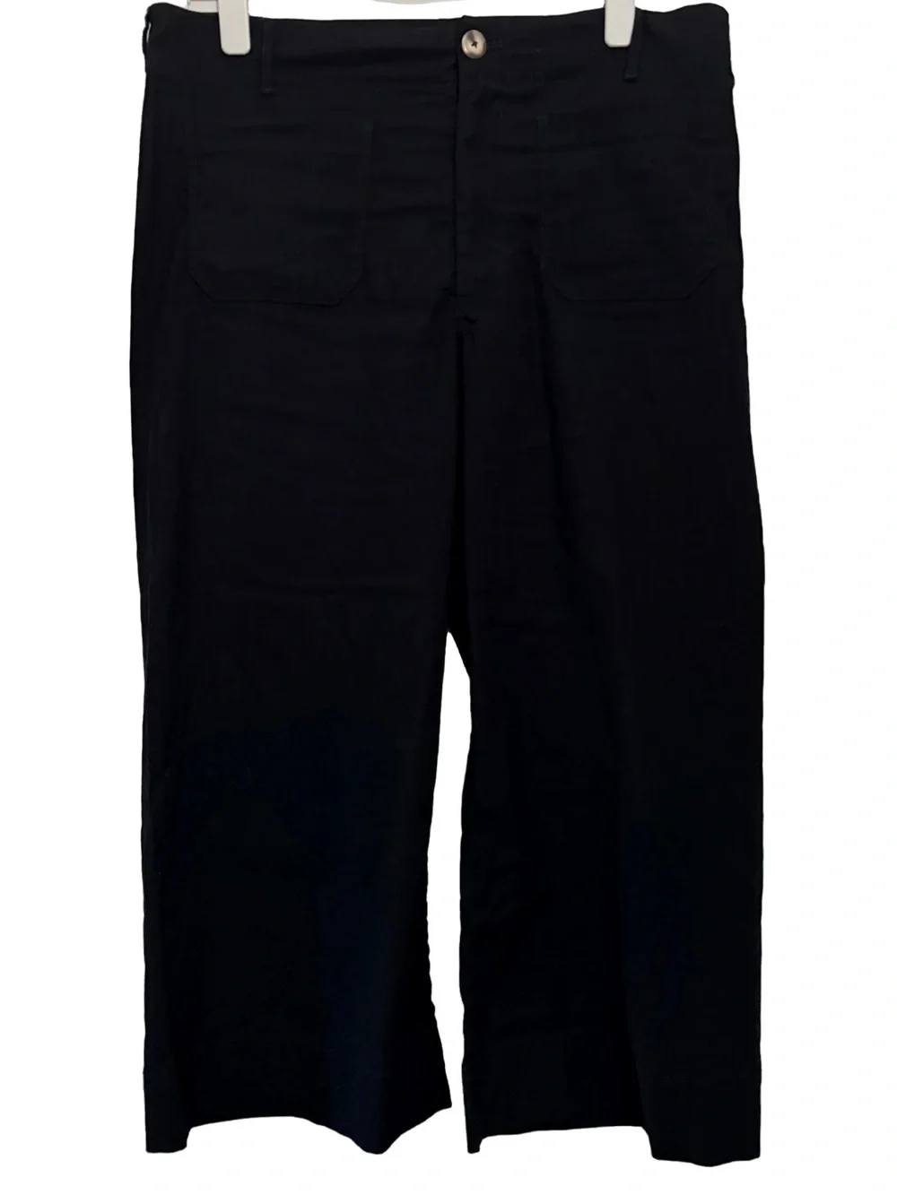 Maeve Colette High-Rise Wide-Leg Full-Length Pants Magic Fabric Sz 34 EUC black